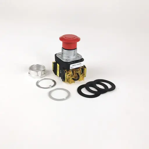 [800TC-FX6A5S] Parada de emergencia Ø30mm tipo hongo Ø40mm rojo 2 contactos NCLB 800TC-FX6A5S Allen Bradley 