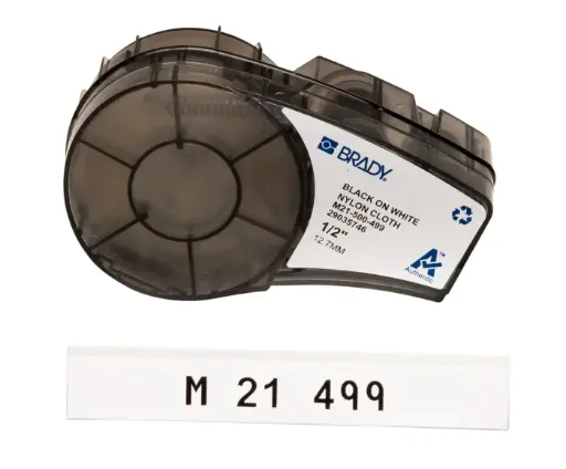 [M21-500-499] Etiquetas vinilo fondo blanco color negro M21-500-499 BRADY