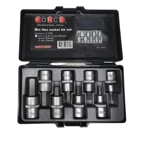 [4091] Juego de dados Allen 9 Pzs 5-17mm 4091 Force