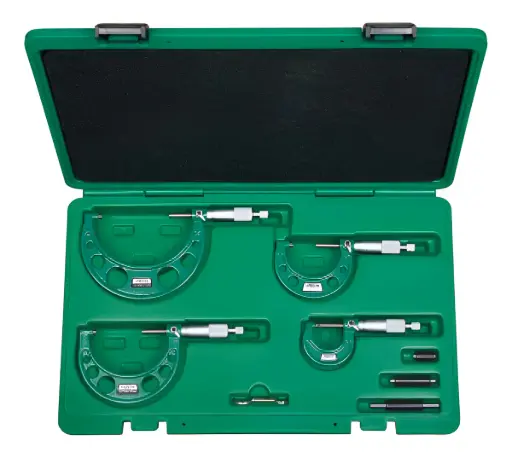 [3203-1004A] Juego de micrómetros exteriores métricos 0–100 mm resolución 0,01 mm 3203-1004A INSIZE