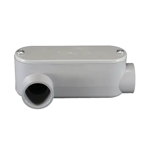 [CTE-PVC-LR-03/4] Condulet PVC Tipo LR 3/4” para Conduit SCH 40/80 gris NEMA con tapa y empaquetadura CANTEX