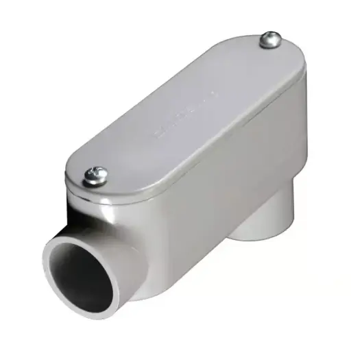 [CTE-PVC-LB-001] Condulet PVC Tipo LB 1" para Conduit SCH 40/80 gris NEMA con tapa y empaquetadura CANTEX
