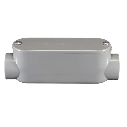 [CTE-PVC-C-002] Condulet PVC Tipo C 2” para Conduit SCH 40/80 gris NEMA con tapa y empaquetadura CANTEX
