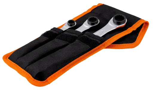 [S4RM/3T] Juego de Llaves Mecánicas a Crique Poligonal 3 Piezas S4RM/3T BAHCO