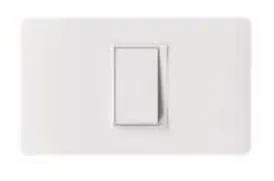 [PU1100] Interruptor simple blanco 9/12 placa armada Luzica Bticino 