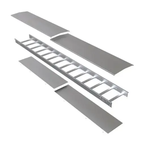 [TEPC-R-GAL-100x3000-1.2] Tapa galvanizada P/ Escalerilla portaconductores recta  100x1.2x3000mm