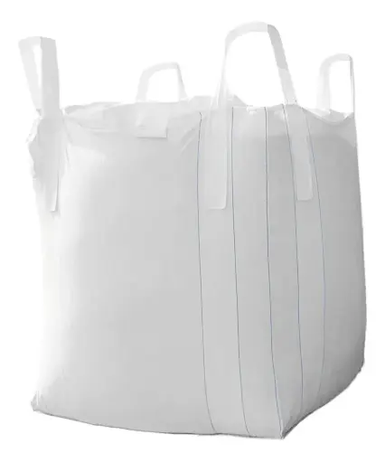 [MX-9090200-1300KG] Saco Big Bag 90x90x200cm Capacidad 1.300 kg con Faldón Plano Manilla Forrada y Filtro UV MAXISACO