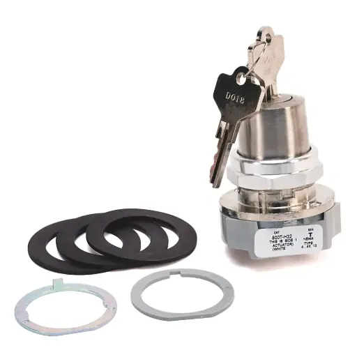 [800T-H32] Selector rotativo de 2 posiciones con llave mantenida, sin contactos, 800T-H32 Allen-Bradley