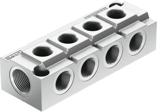 [6411] Bloque distribuidor neumatico 8 conexiones G1/2 entrada G3/4 FR-8-1/2 6411 Festo