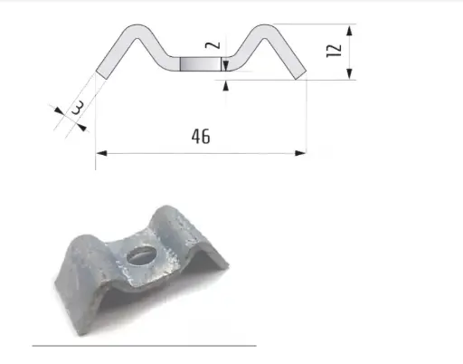 Clip W fijacion Gaviota Galvanizada para Parrilla ARS