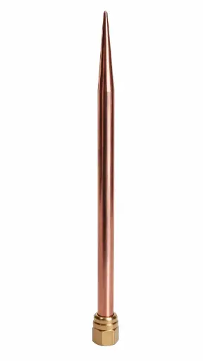 [572] Pararrayos tipo franklin 1/2"x24" de cobre macizo c/punta niquelada y adaptador  - 572 Thompson Lightning Protection