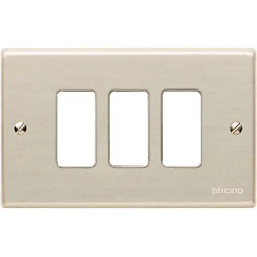 [503/3] Placa aluminio oxidal 3P Magic 503/3  Bticino 