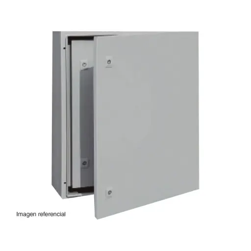 [AMCPI600X400X250] Armario metalico con puerta interna 600x400x250mm IP66 RAL 7035 