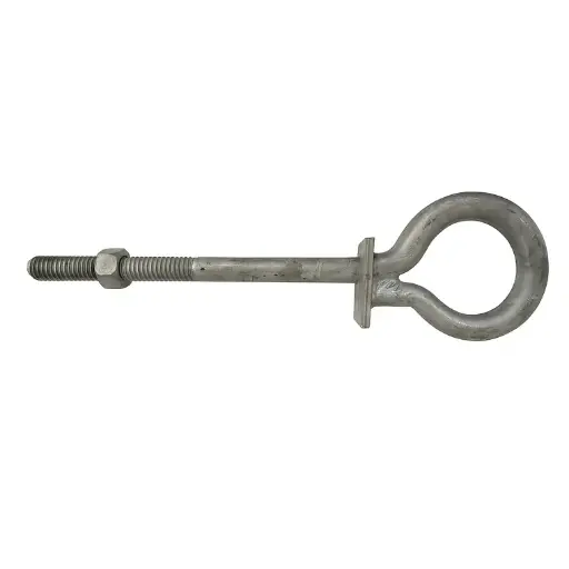 [PO-AG-588] Perno ojo acero galvanizado 5/8"x8" con tuerca y golilla