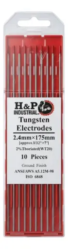 [ETR-WT20-24175] Electrodo Tungsteno red WT20 24x175mm Pack 10 un HyP Industrial