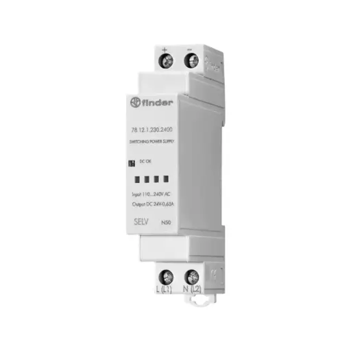 [B25100040] Fuente de Poder conmutada a riel din 12W IP20 24V 0.63A Finder