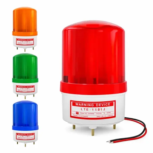 [LTE‑1101J] Baliza de advertencia giratoria luz LED 10W con sonido 90 dB LTE‑1101J