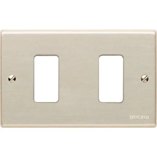 [503/2] Placa aluminio oxidal 2P Magic 503/2 Bticino 
