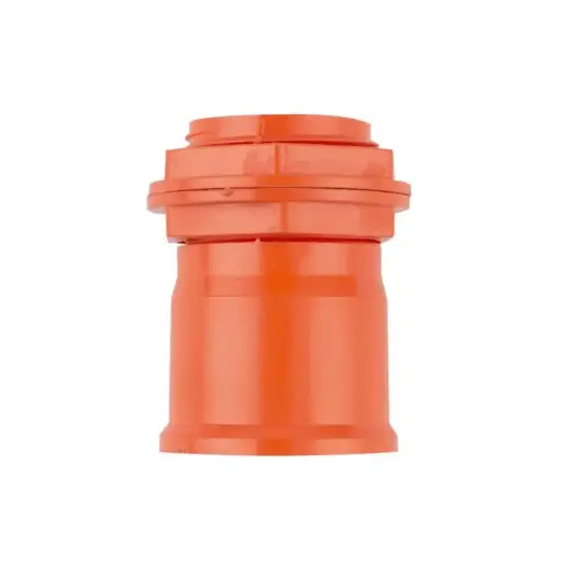 Terminal de PVC para conduit naranjo 63mm c/tuerca