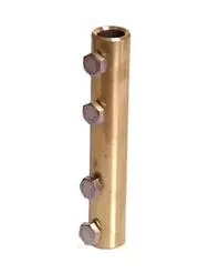 [419B] Empalme recto de laton con 4 tornillos de fijación para cables hasta No. 506 - 419B Thompson Lightning Protection