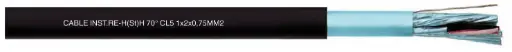 [CI-RE-H(St)H-1x2x0.75-LSZH] Cable de Instrumentación RE-H(St)H PIMF 1x2x0.75mm² 70°C LSZH Fabricable Group