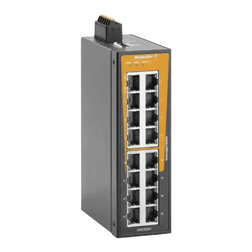 [2908050000] Switch Ethernet industrial no gestionado 16 puertos RJ45 Fast Ethernet IP30 IE‑SW‑BLB‑16‑16TX Weidmuller