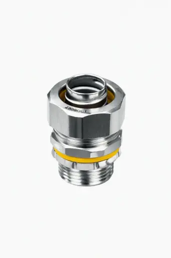 [CR-AI-CF-PVC03/4] Conector recto acero inoxidable para Conduit flexible C/PVC 3/4" UL