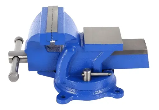 [TB‑100‑110] Tornillo mecanica de banco azul 4″ (100 mm) apertura 110 mm