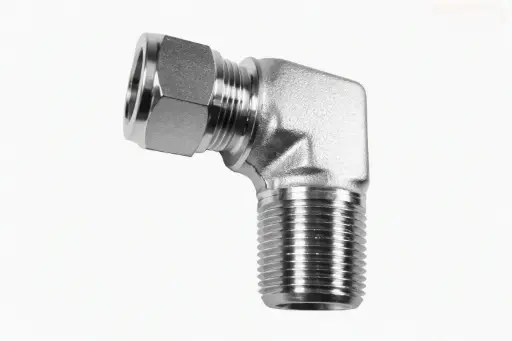 [CC90-SS316-1/2-ABAC] Conector codo 90° de acero inoxidable SS316 OD 1/2"x NPTM 1/2" ABAC