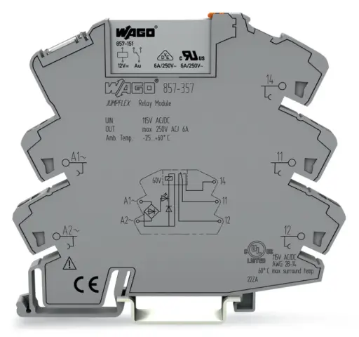 [857-357] Rele 2.5mm2 115 Vac/dc 1 inversor 6 A 857-357 Wago
