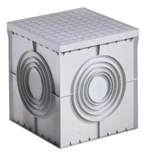Camara de registro PVC con tapa 300x300x300mm